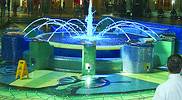 The fountain at Century City shopping mall